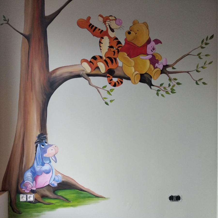 Muurschildering Winnie the Pooh 2