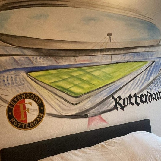 Muurschildering Feyenoord