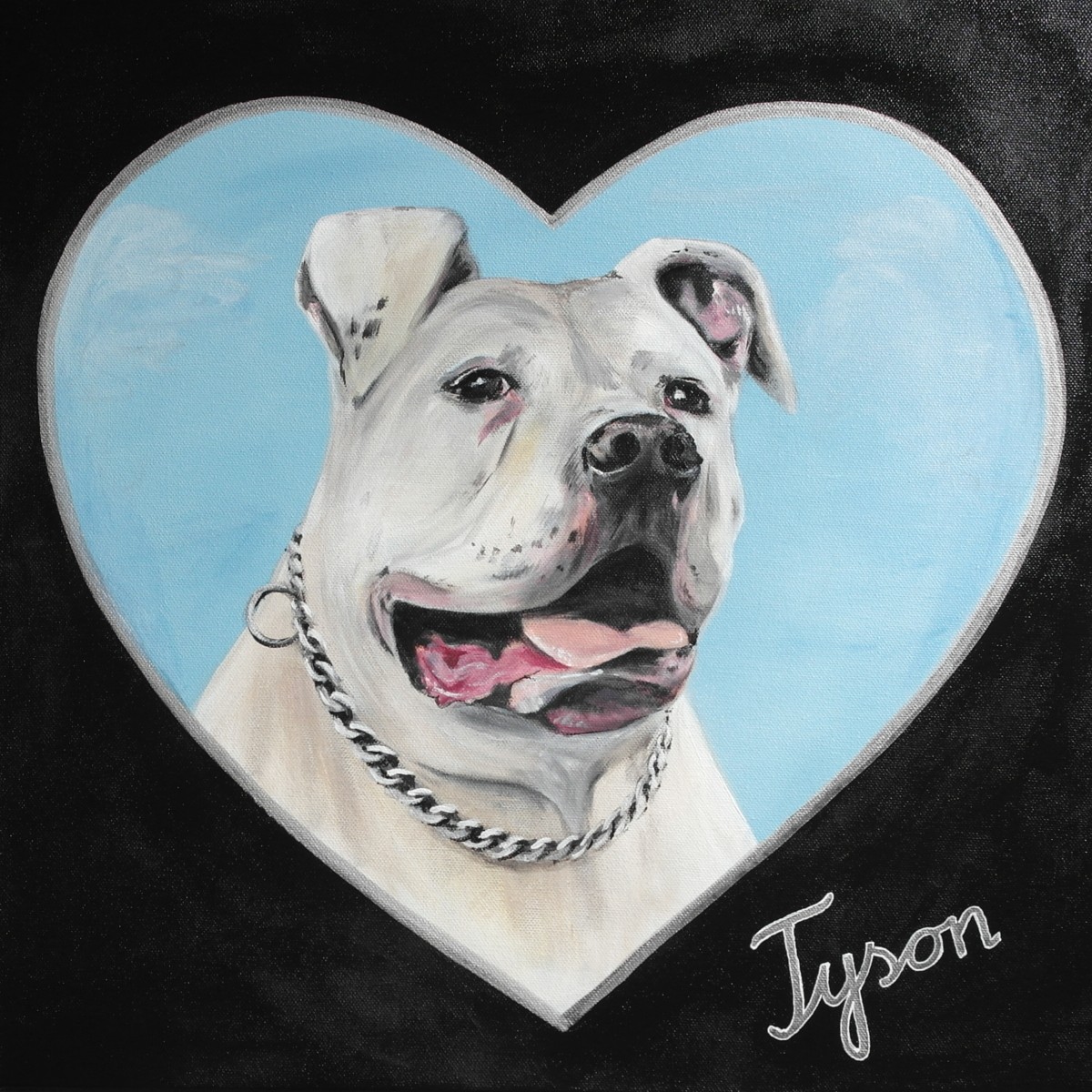 Schilderij hond Tyson