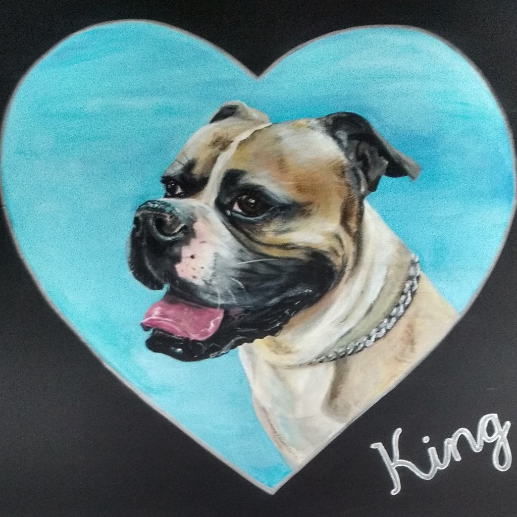 Schilderij hond king